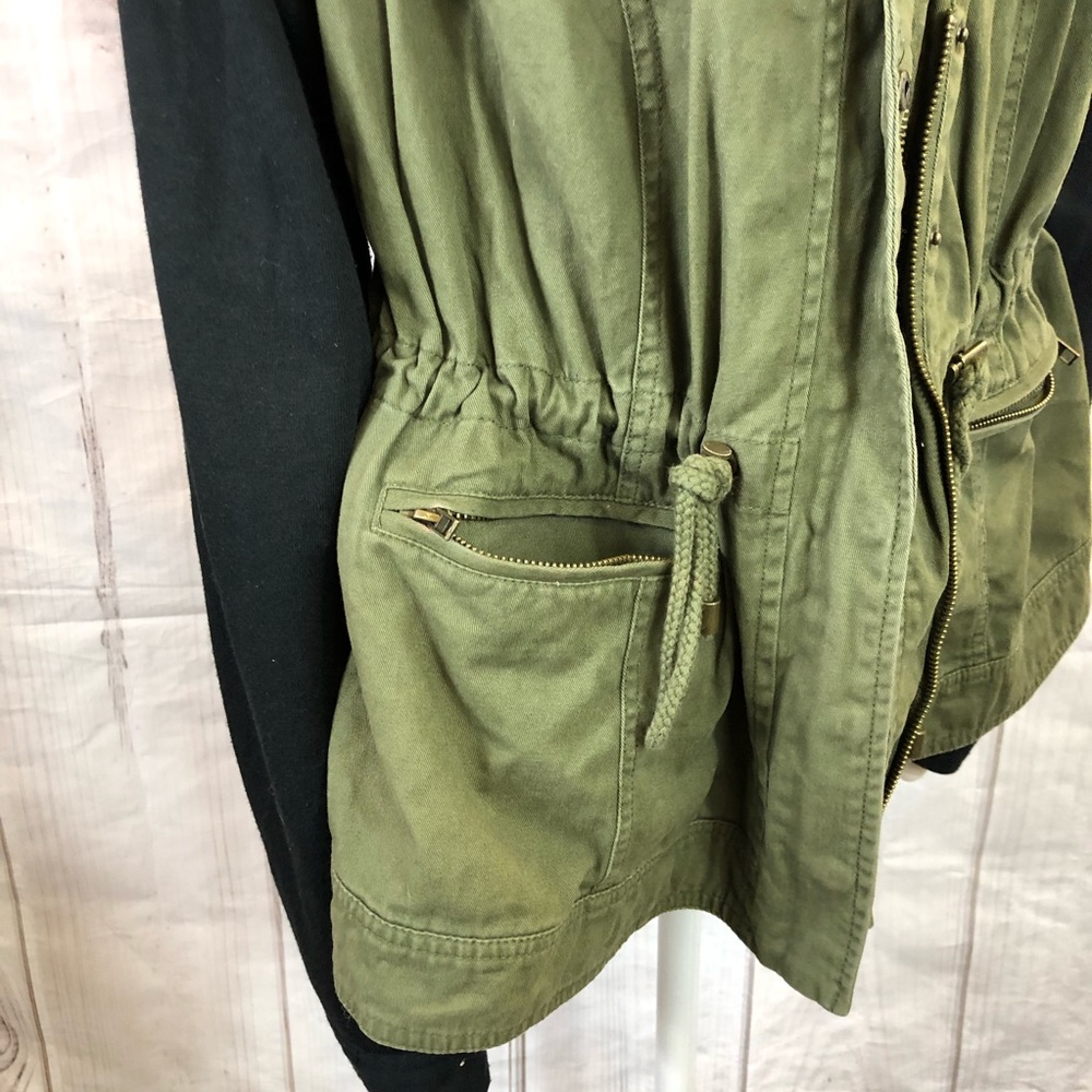 Torrid Army Green Moto Jacket Sz 0 - Picture 4 of 6